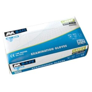 M-Safe onderzoekshandschoenen latex 4161 blauw