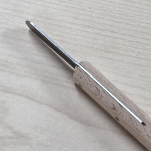 Mes hout Solingen ronde top , 4 cm, Totaal 14 cm