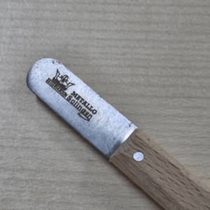 Mes hout Solingen ronde top , 4 cm, Totaal 14 cm